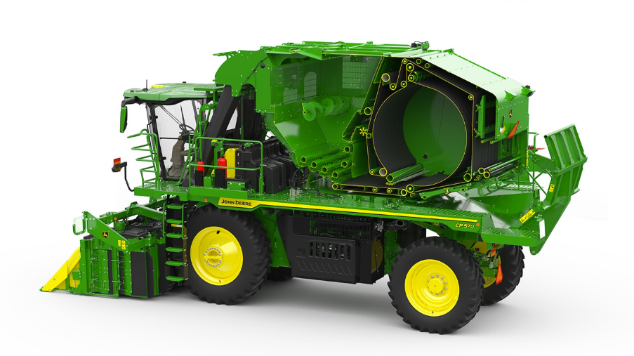 John Deere CP570 Pamuk Toplama balyalama teknolojisi